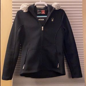 Spyder jacket with faux fur hood